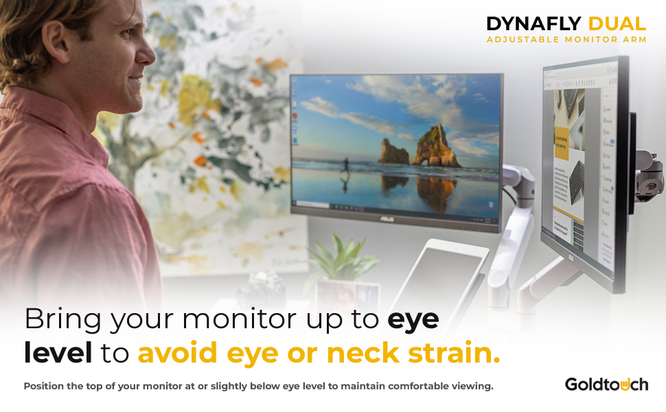 Dynafly Dual Adjustable Monitor Arm extra image