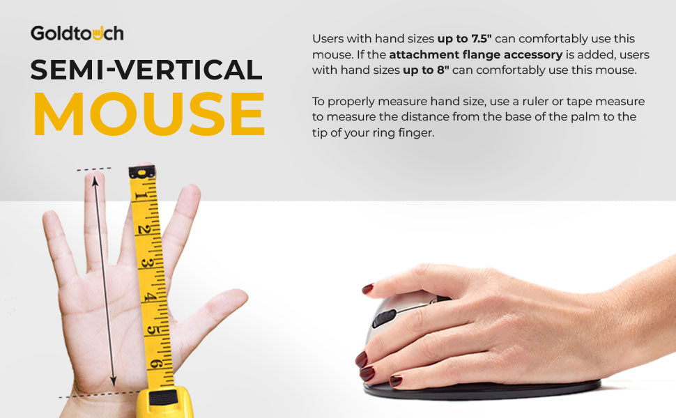 Goldtouch Semi-Vertical Mouse Wired (Right-Handed) Medium extra image