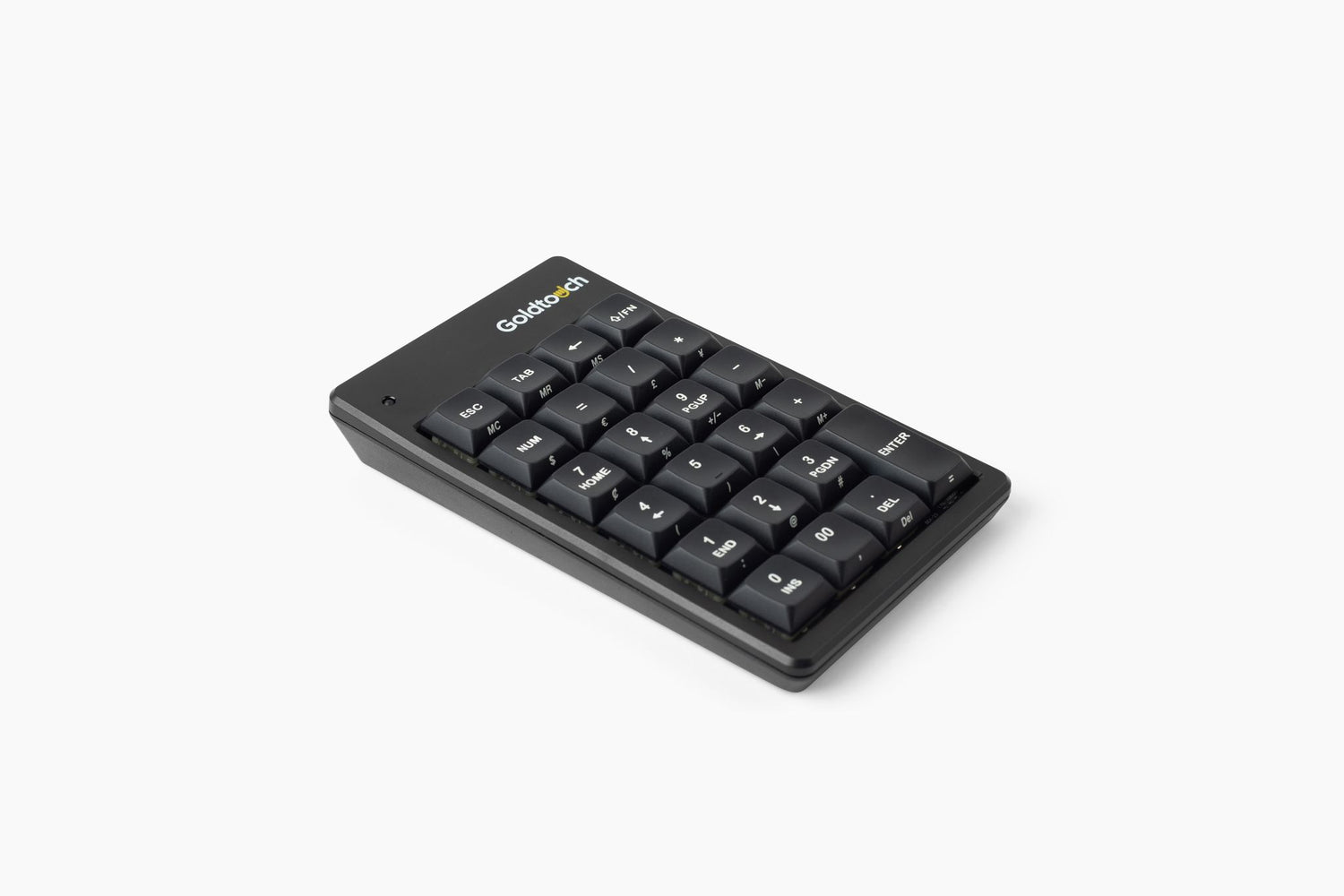 The Goldtouch Elite Numeric Keypad showing an angled view of the keys on a white background.