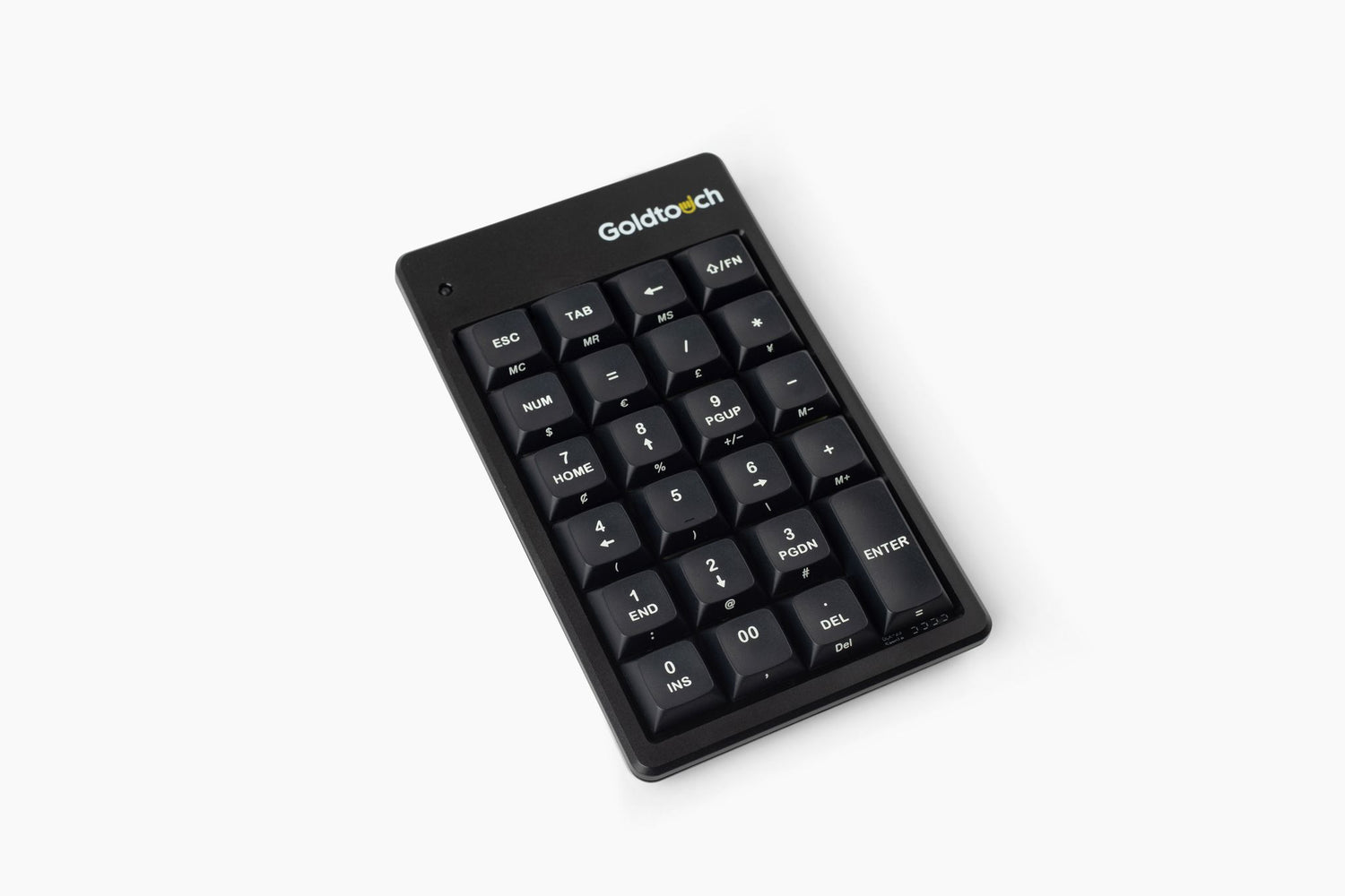 The Goldtouch Elite Numeric Keypad showing an angled view of the keys on a white background.