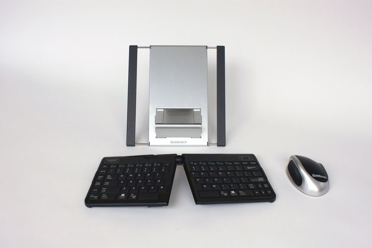 Bluetooth mobile bundle - Goldtouch Comfort Mouse, Go!2 Keyboard, and Go! Tablet Stand.