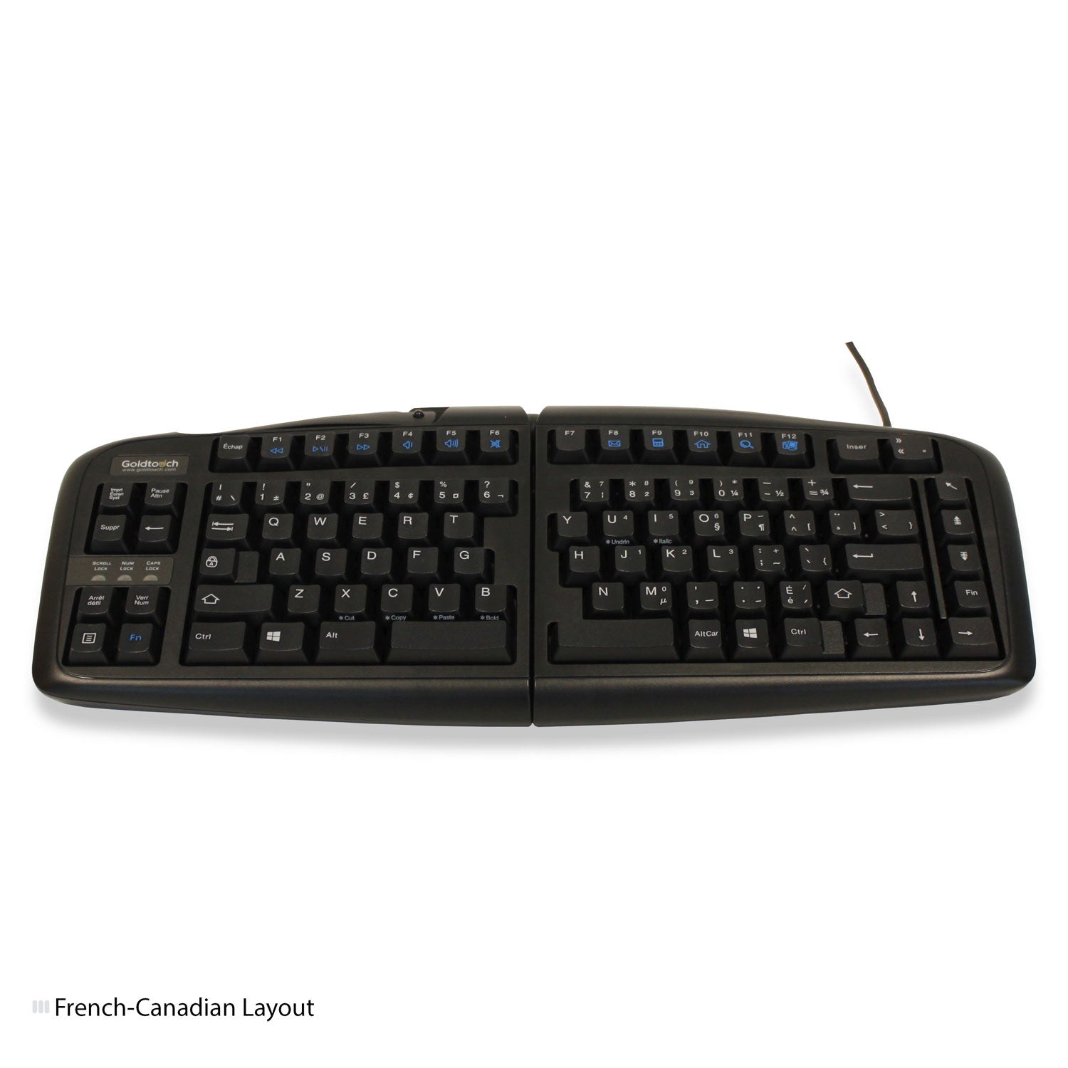 Goldtouch V2 Foreign language keyboard - French-Canadian layout