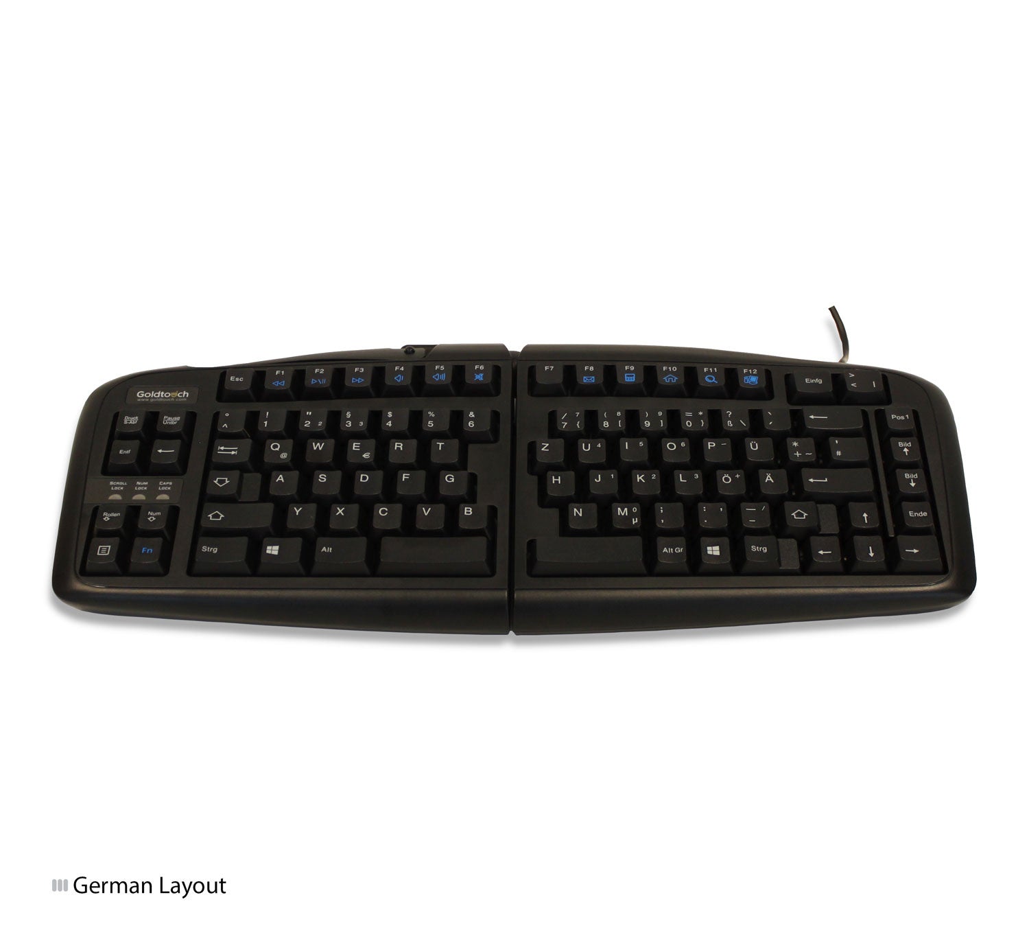 Goldtouch V2 Foreign language keyboard - German layout
