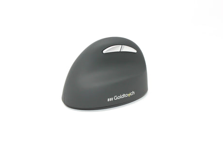Goldtouch Semi-Vertical Mouse Wireless Left-Handed side view of the buttons on a white background.