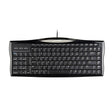 Black Evoluent reduced reach right-hand keyboard with a numeric keypad on the left side.