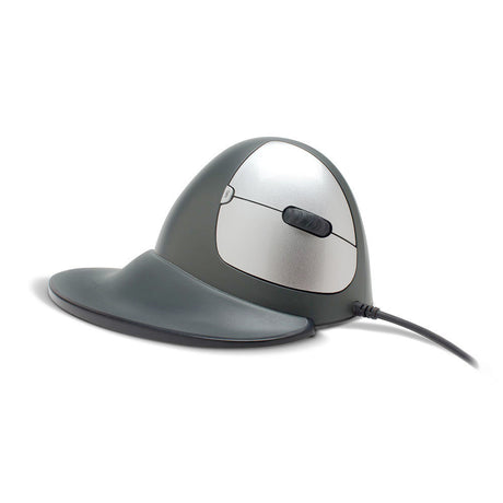 An image of a Semi-Vertical Mouse Wired side view.