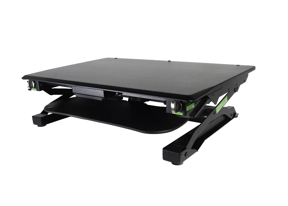 An image of a Goldtouch EasyLift Desk in a lowered position.