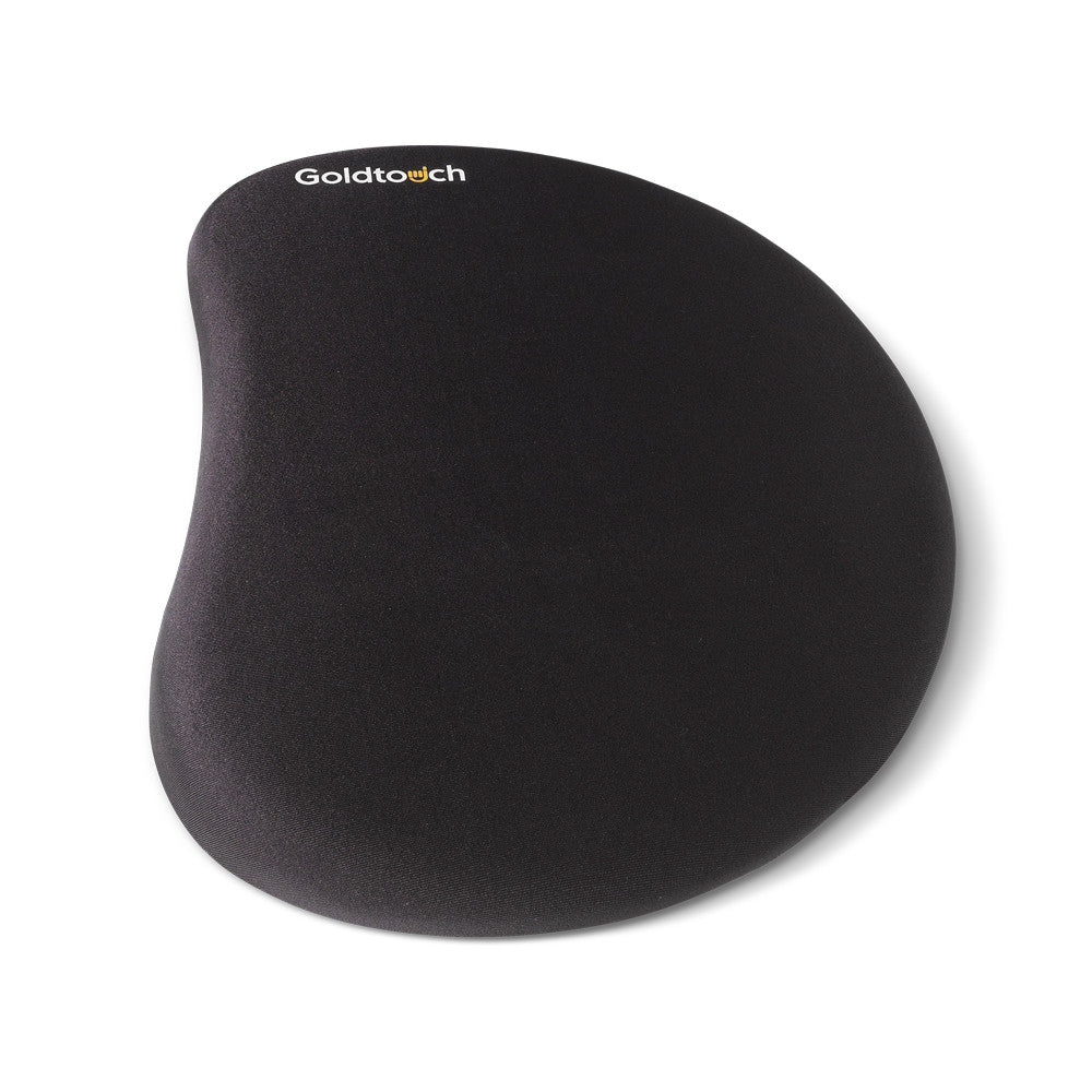 Goldtouch Gel Filled Mouse Pad in black on a white background.