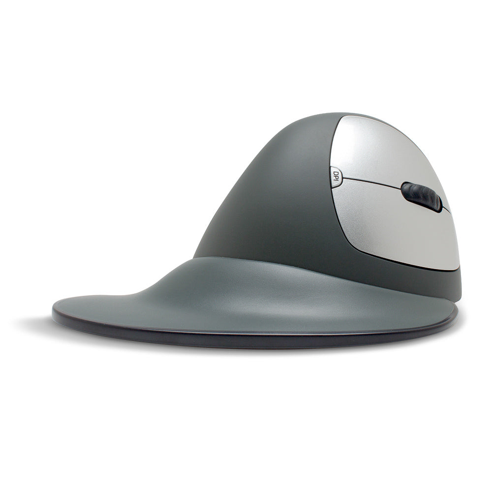 An image of a Semi-Vertical Mouse Wireless side view.