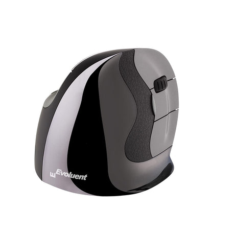 Evoluent D Wireless Mouse with an ergonomic design on a white background. 