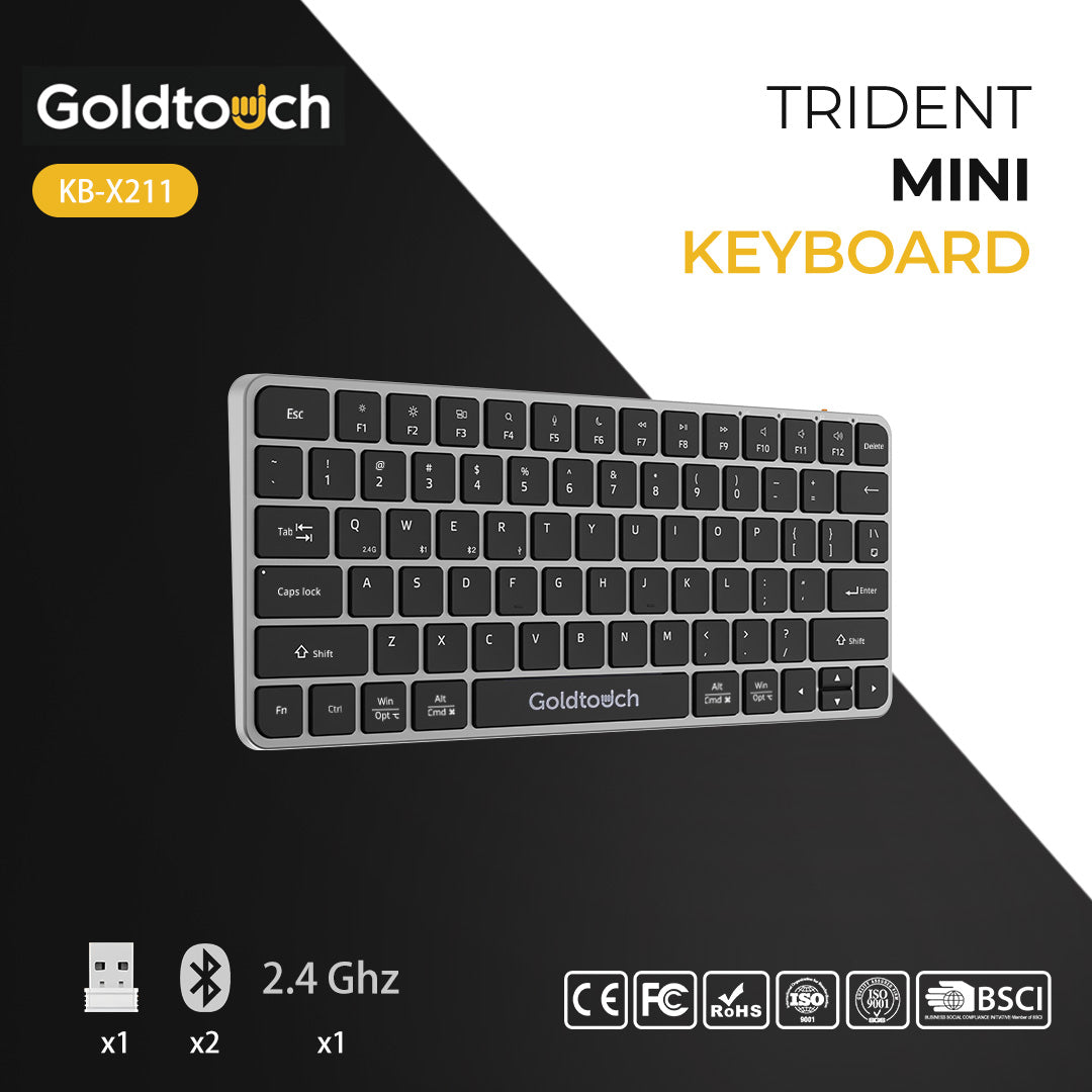 Trident Mini Keyboard | USB + 2.4 Ghz + 2 Bluetooth Channels extra image