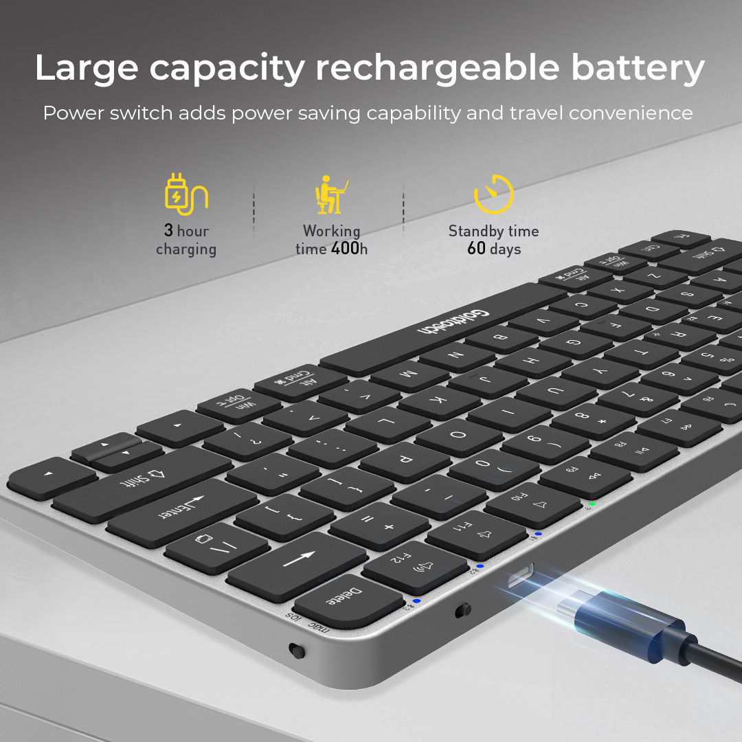 Trident Mini Keyboard | USB + 2.4 Ghz + 2 Bluetooth Channels extra image