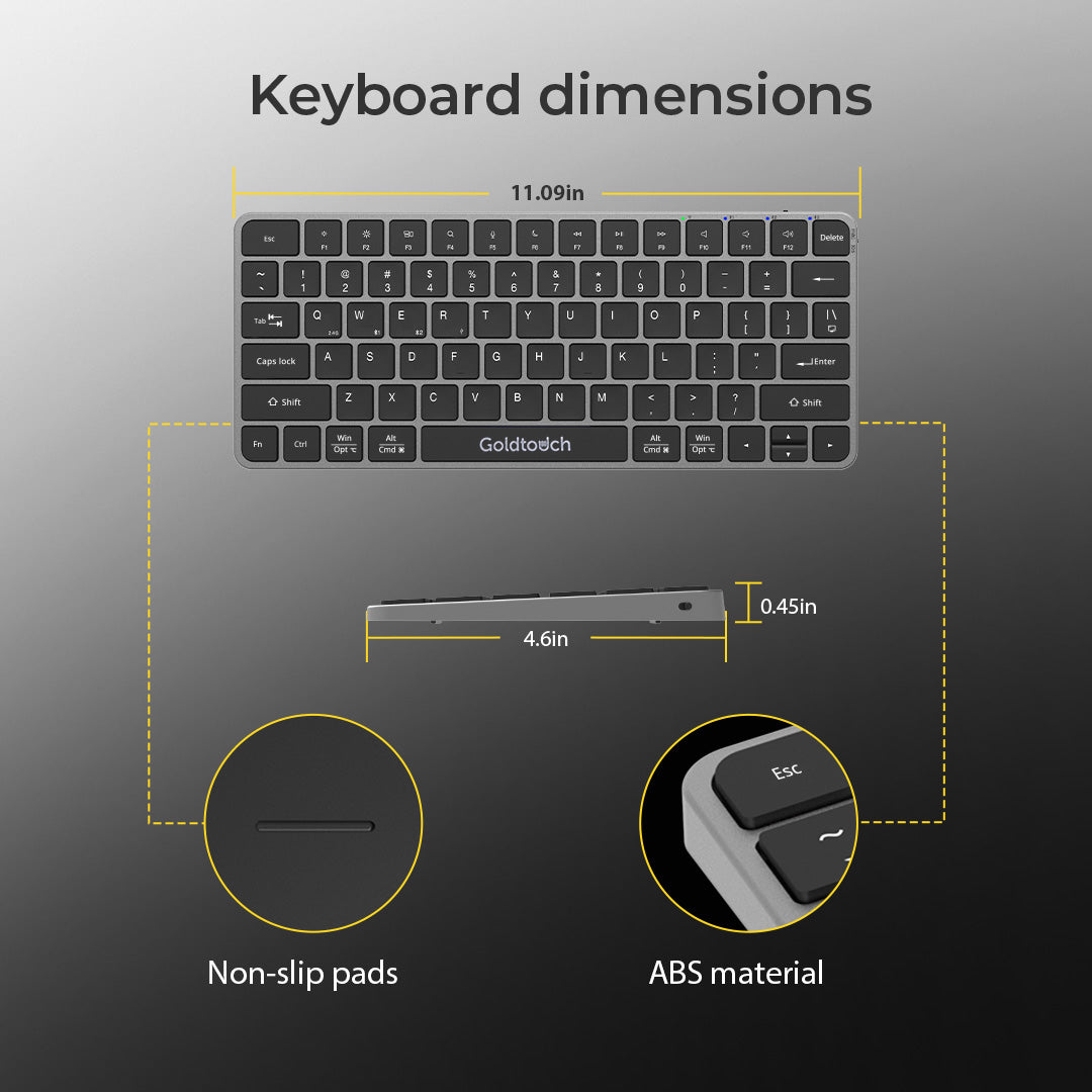 Trident Mini Keyboard | USB + 2.4 Ghz + 2 Bluetooth Channels extra image