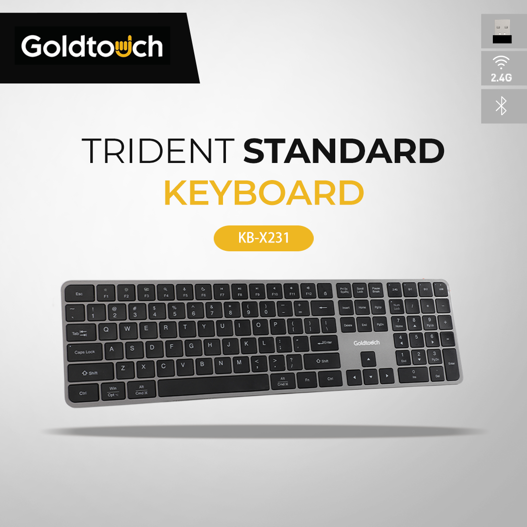 Trident Standard Keyboard | USB + 2.4 Ghz + 2 Bluetooth Channels extra image