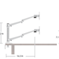 EasyLift Adjustable Standing Desk - Single Monitor Arm schematic