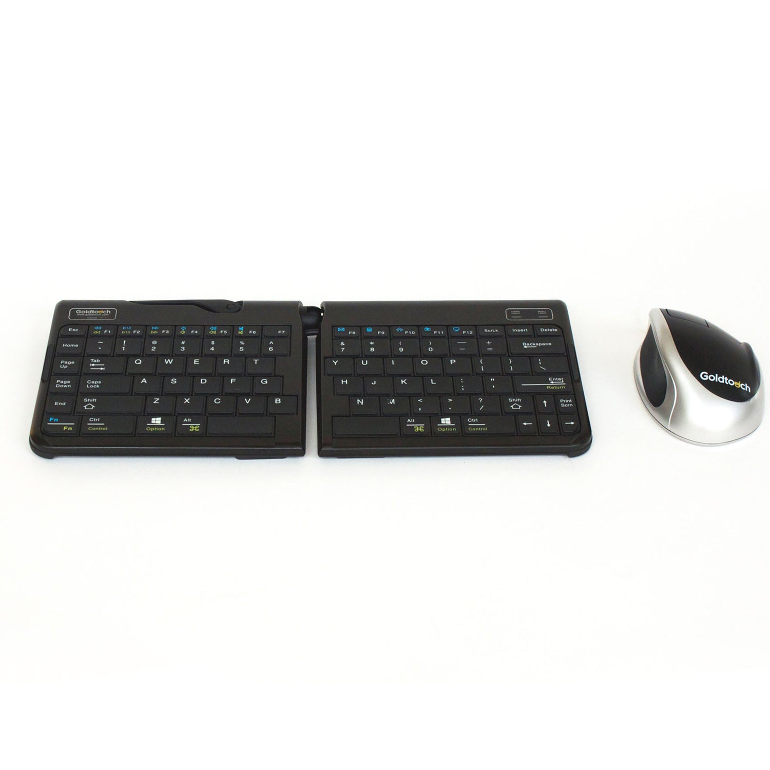 A wireless Go!2 Bluetooth Mobile Keyboard and Comfort Mouse bundle by Goldtouch. 