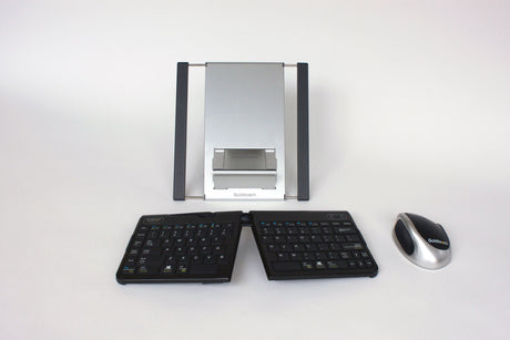 Bluetooth mobile bundle - Goldtouch Comfort Mouse, Go!2 Keyboard, and Go! Tablet Stand.