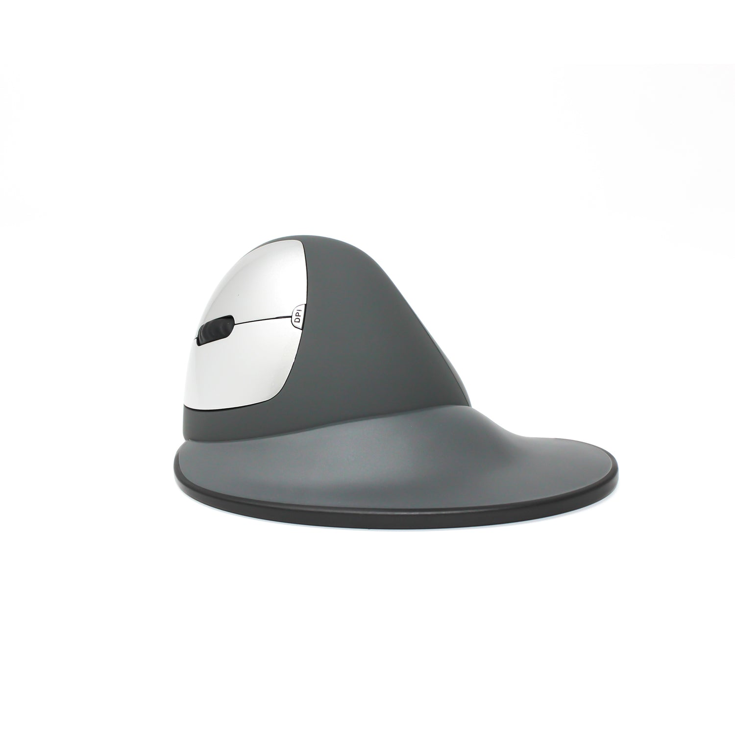 An image of a Goldtouch Wireless Semi-Vertical Mouse Left-Handed side view on a white background. 