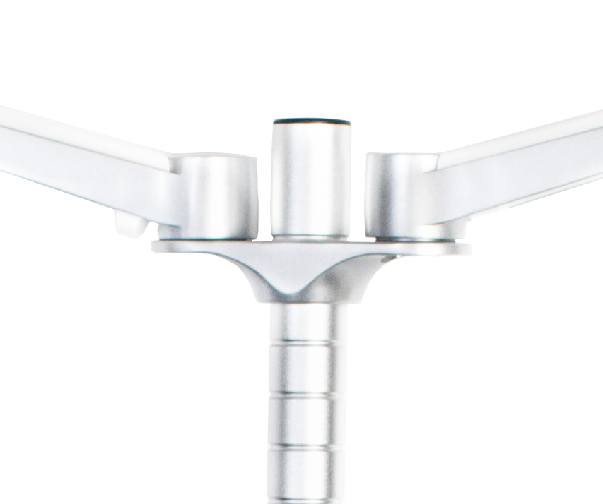 EasyLift Adjustable Standing Desk Dual Monitor Arm Connection
