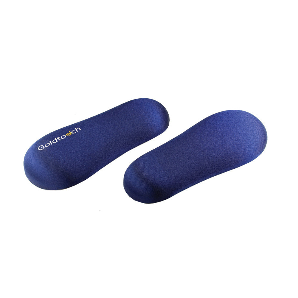 Goldtouch Wrist Rests in Royal Blue on a white background. 