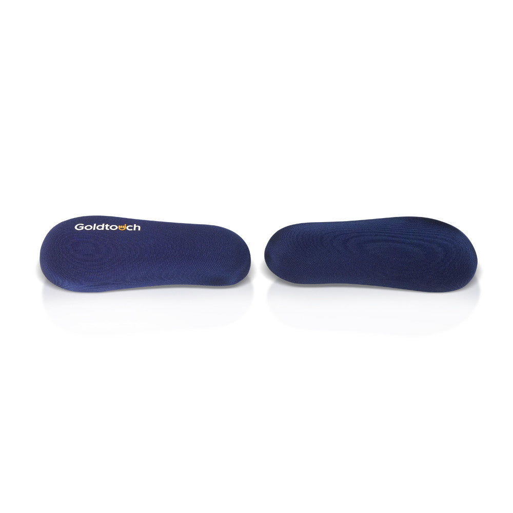 Goldtouch Wrist Rests in Royal Blue on a white background. 