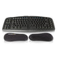 2 gel filled wrist rests and a keyboard