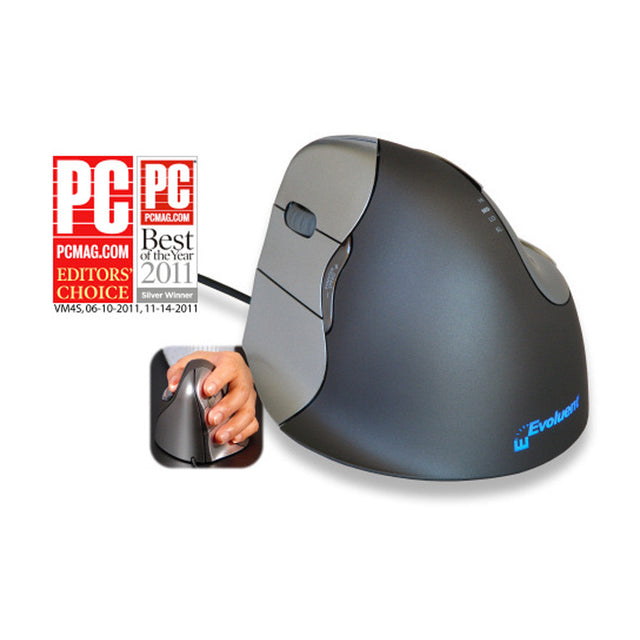 An image of an Evoluent VM4R mouse on a white background. 